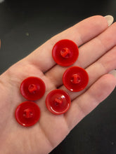 Load image into Gallery viewer, 1940s Red Plastic Flower Buttons
