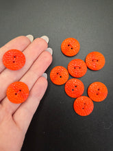 Load image into Gallery viewer, 1940s Bright Orange Glass Textured Buttons
