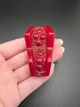 Load image into Gallery viewer, 1940s Chunky Red Textured Bakelite Dress Clip
