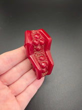 Load image into Gallery viewer, 1940s Chunky Red Textured Bakelite Dress Clip
