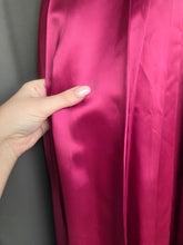 Load image into Gallery viewer, 1950s Magenta Pink Liquid Satin Dress With Pleats and Layered Collar
