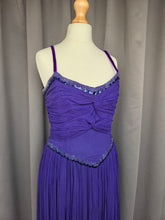 Load image into Gallery viewer, 1940s Purple/Blue Long Evening Dress With Sequins and Drape
