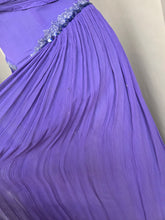 Load image into Gallery viewer, 1940s Purple/Blue Long Evening Dress With Sequins and Drape

