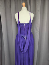 Load image into Gallery viewer, 1940s Purple/Blue Long Evening Dress With Sequins and Drape
