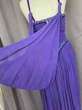 Load image into Gallery viewer, 1940s Purple/Blue Long Evening Dress With Sequins and Drape

