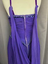 Load image into Gallery viewer, 1940s Purple/Blue Long Evening Dress With Sequins and Drape
