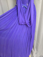 Load image into Gallery viewer, 1940s Purple/Blue Long Evening Dress With Sequins and Drape
