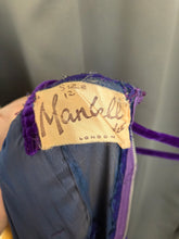 Load image into Gallery viewer, 1940s Purple/Blue Long Evening Dress With Sequins and Drape
