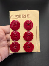 Load image into Gallery viewer, 1940s Deadstock Carded Red Buttons
