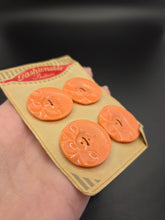 Load image into Gallery viewer, 1940s Deadstock Coral Pink Carded Buttons
