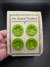 Load image into Gallery viewer, 1940s Deadstock Carded Lime Green Buttons
