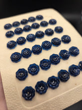 Load image into Gallery viewer, 1940s Deadstock Carded Navy Blue Sheer Buttons
