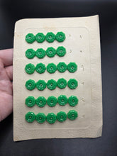 Load image into Gallery viewer, 1940s Deadstock Carded Bright Green Buttons
