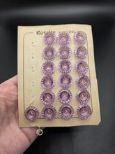 Load image into Gallery viewer, 1940s Deadstock Carded Sheer Lilac Buttons
