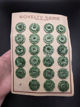 Load image into Gallery viewer, 1940s Deadstock Carded Green Buttons
