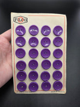 Load image into Gallery viewer, 1940s Deadstock Carded Purple Buttons
