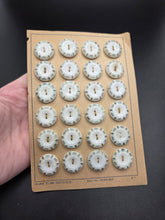 Load image into Gallery viewer, 1940s Deadstock Carded White Glass Buttons
