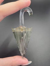 Load image into Gallery viewer, 1940s Reverse Carved Lucite Umbrella Brooch
