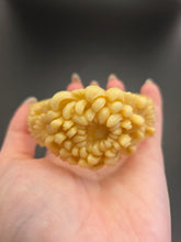 Load image into Gallery viewer, 1940s Huge Chunky Cream Chrysanthemum Celluloid Bangle
