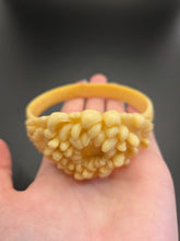Load image into Gallery viewer, 1940s Huge Chunky Cream Chrysanthemum Celluloid Bangle
