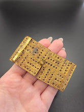 Load image into Gallery viewer, 1930s Czech Filigree Multicoloured Glass Buckle
