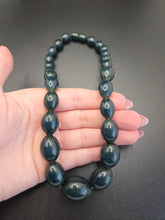 Load image into Gallery viewer, 1940s Rare Blue Moon Bakelite Bead Necklace
