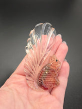 Load image into Gallery viewer, 1940s Huge Curved Carved Lucite Squirrel Brooch
