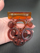 Load image into Gallery viewer, 1940s MEGA Root Beer Dangly Bakelite Brooch
