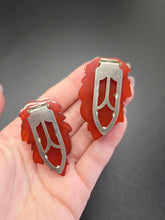 Load image into Gallery viewer, 1940s Incredibly Rare Carved Bakelite Acorn Dress Clip Set
