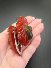 Load image into Gallery viewer, 1940s Incredibly Rare Carved Bakelite Acorn Dress Clip Set

