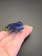 Load image into Gallery viewer, Vintage Blue and Yellow Lucite Alligator Brooch
