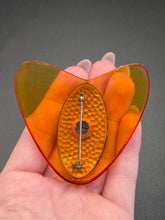 Load image into Gallery viewer, 1940s Rare Elzac Amber Lucite and Copper Brooch
