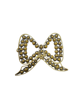 Load image into Gallery viewer, 1930s Deco Rhinestone Bow Applique Sew On
