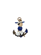 Load image into Gallery viewer, 1940s Enamel Sailor Brooch
