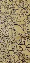 Load image into Gallery viewer, 1940s Yellow and Black Novelty Ladies Face Print Dress
