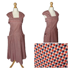Load image into Gallery viewer, 1940s Red, White and Blue Check Pinafore / Sun Dress
