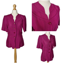 Load image into Gallery viewer, 1940s Deadstock Magenta Pink Moygashel Jacket
