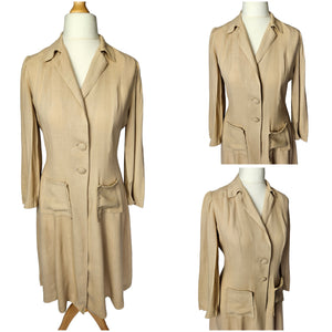 1930s Cream/Beige Linen Summer Coat