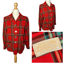 Load image into Gallery viewer, 1940s Red Tartan Pendleton Jacket
