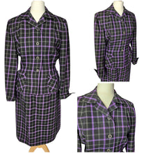 Load image into Gallery viewer, 1940s Purple and Black Check Suit
