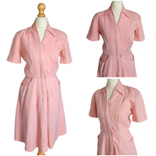 Load image into Gallery viewer, 1940s Pink Moygashel Zip Front Dress
