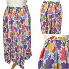 Load image into Gallery viewer, 1940s Bright Multicoloured Leaf Skirt
