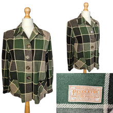 Load image into Gallery viewer, 1940s Green, Beige and Brown Pendleton Jacket
