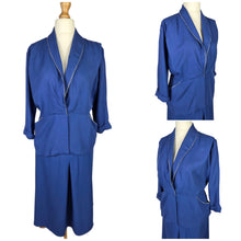Load image into Gallery viewer, 1940s Royal Blue Modesty Panel Suit - A/F
