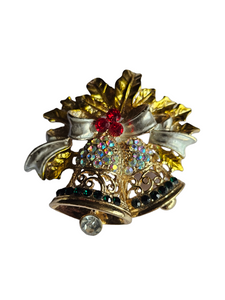 Vintage Christmas Bell Brooch