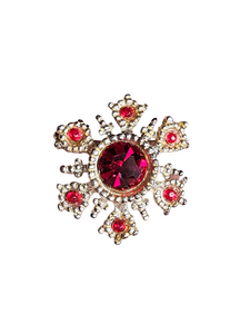 Vintage Christmas Snowflake Brooch