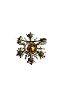 Vintage Christmas Snowflake Brooch