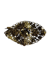Load image into Gallery viewer, 1930s Czech Red Glass Filigree Brooch
