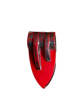 Load image into Gallery viewer, 1930s Art Deco Red Silvered Glass Dress Clip
