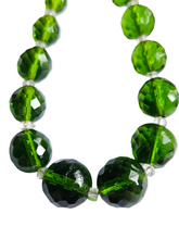 Load image into Gallery viewer, 1930s Art Deco Green and Clear Faceted Glass Necklace
